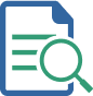 Icon of a Document with Magnifying Glass