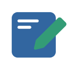 Green and Blue Form and Pencil Icon